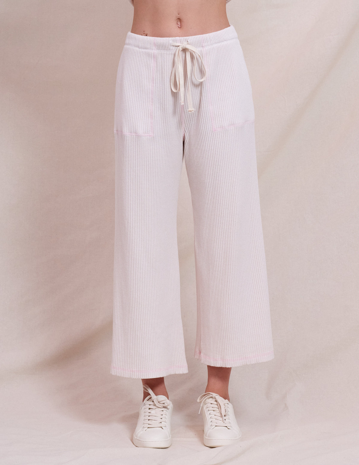 Sundry Contrast Stitch Pant in Oyster