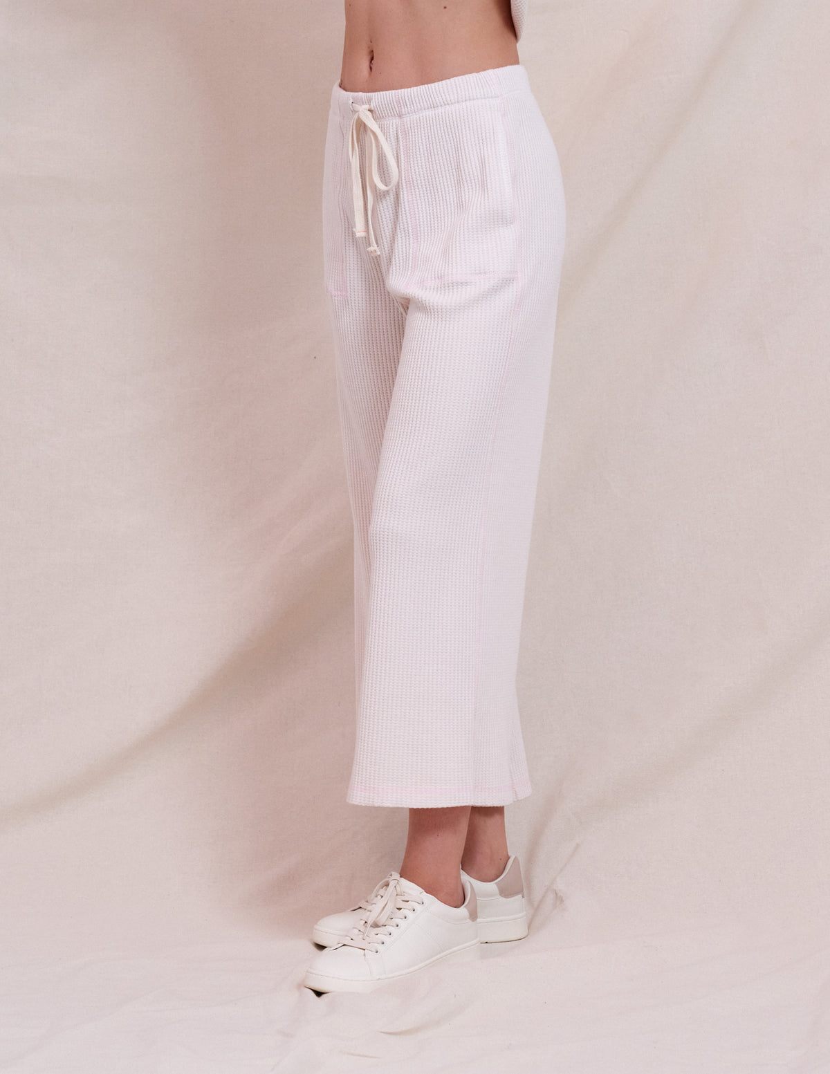 Sundry Contrast Stitch Pant in Oyster