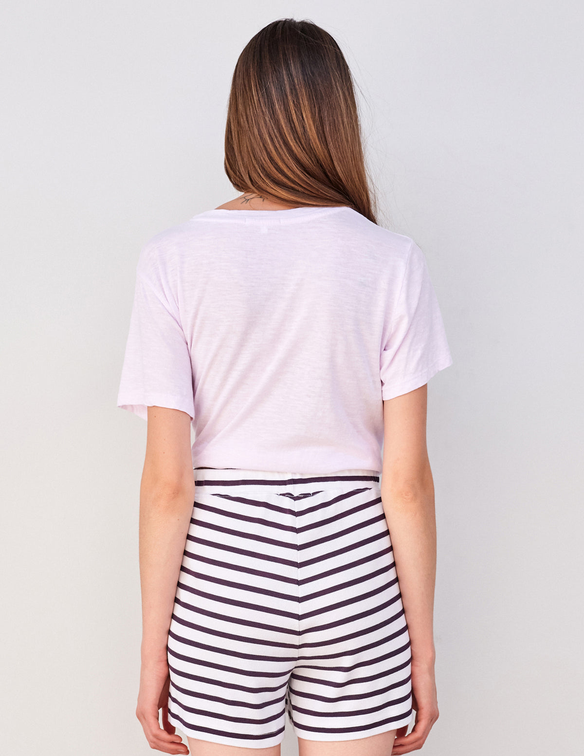 Sundry Striped Short in White