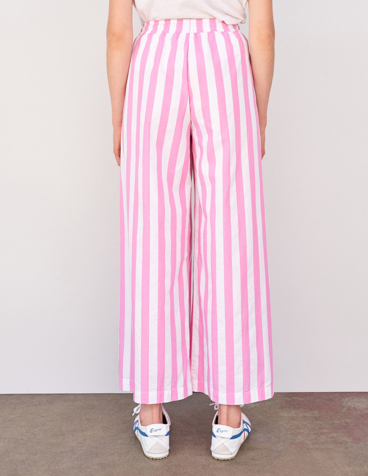 Sundry Candy Striped Wide Leg Pant in Magenta