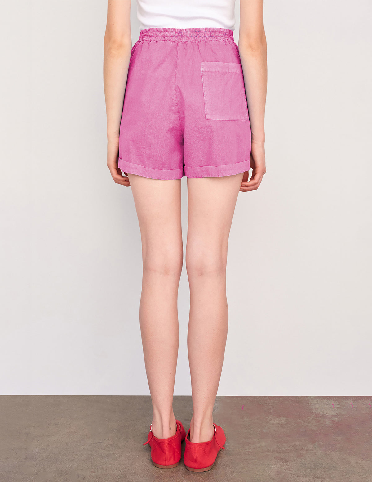 Sundry Voile Button Down &amp; Boxer Shorts Set in Pigment Magenta