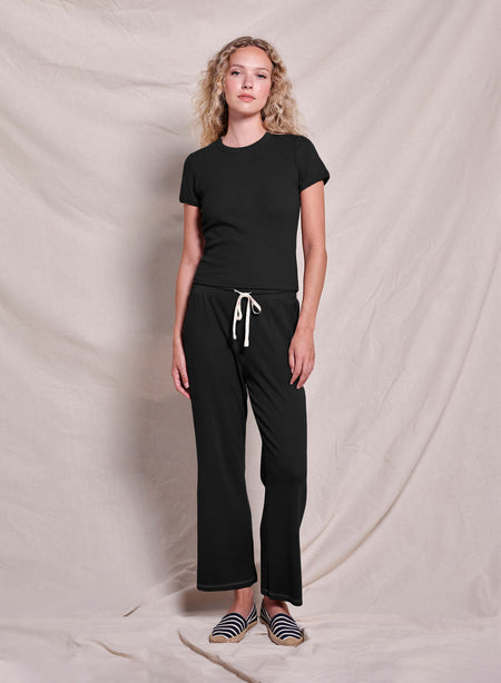 Sundry Shrunken Tee in Black