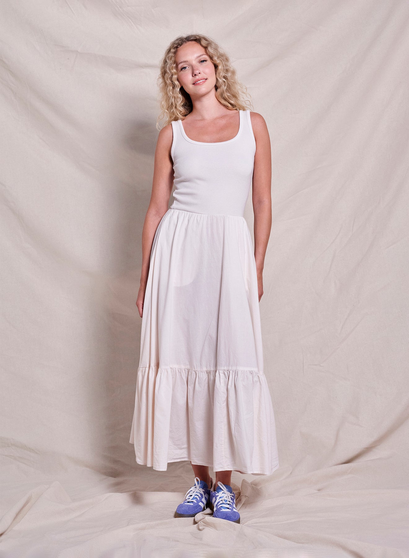 amara midi dress princess polly Amara Embroidered Midi Dress Beige / XS