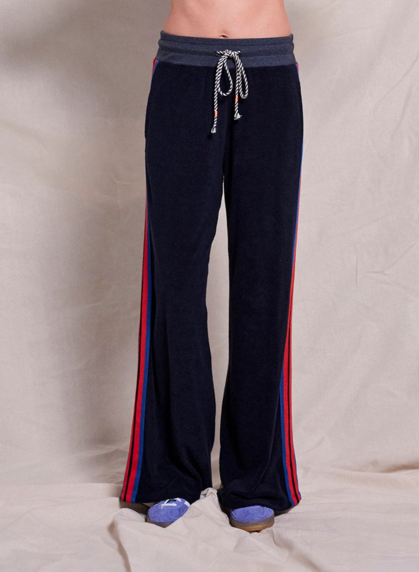 Sundry Loop Terry Tank &amp; Loop Terry Wide Leg Pant in Deep Navy