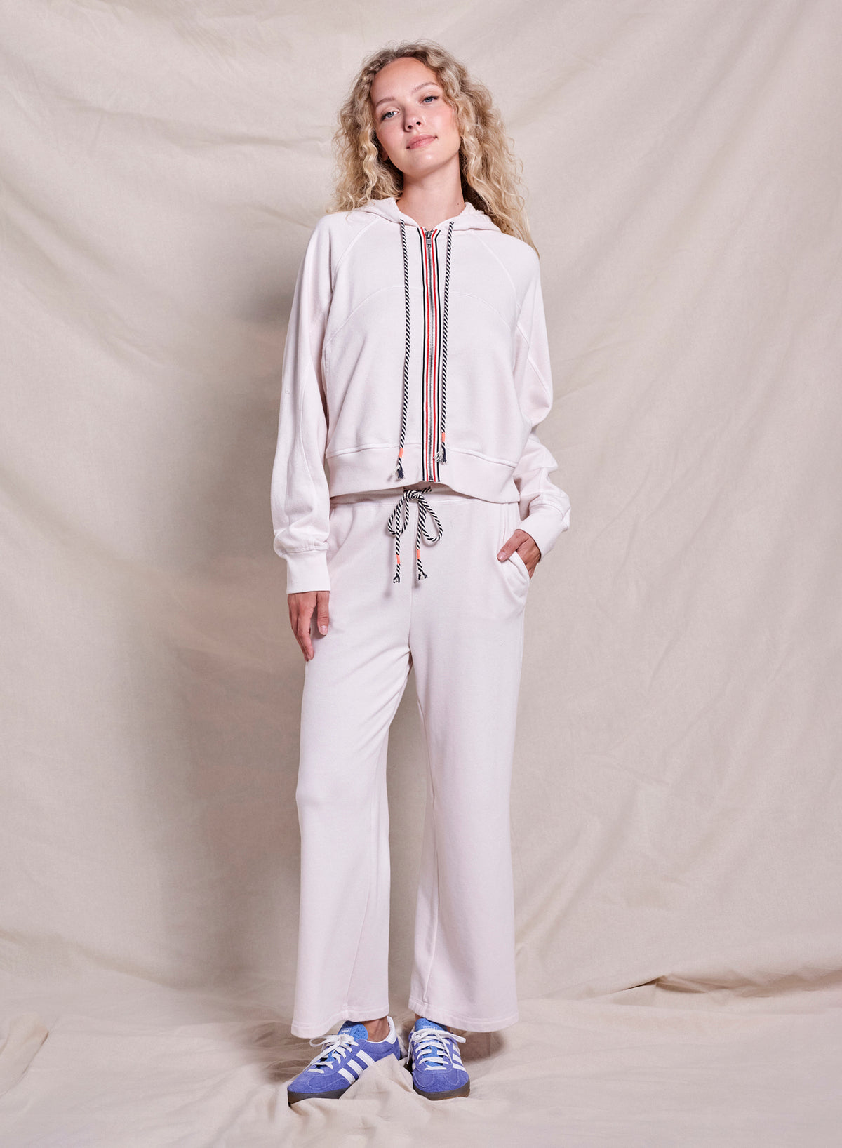 Sundry Horizon Seamed Hoodie in Oyster