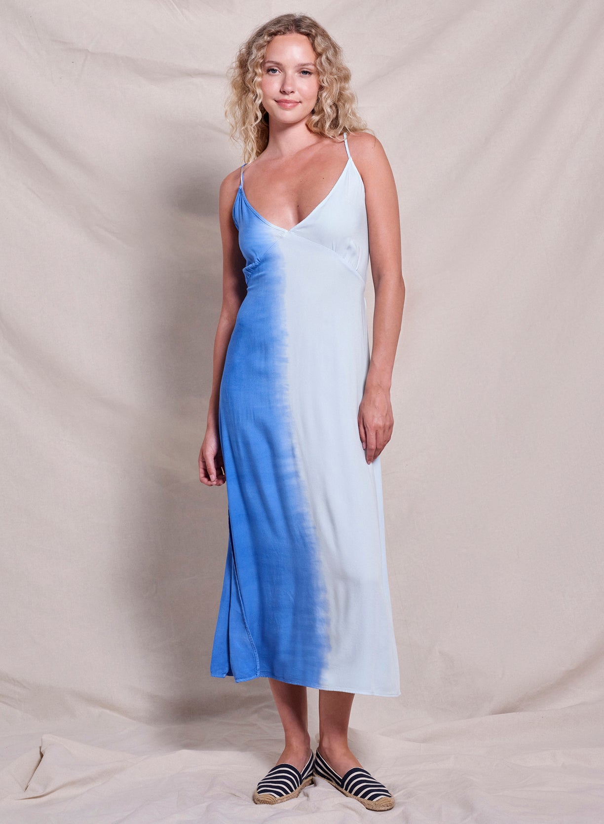 knee length dresses for ladies Sundry Midi Tie Back Dress in Lagoon Blue - M - Shop Sundry Dresses