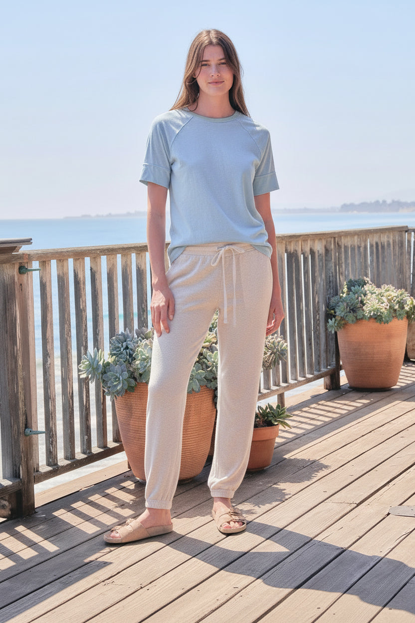 Sundry Boyfriend Tee in Sea Breeze