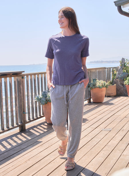 Sundry Boyfriend Tee in Vintage Navy