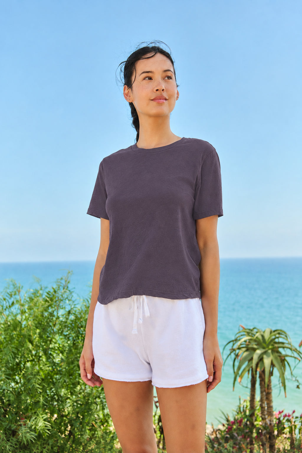 Sundry Crew Neck Tee in Vintage Navy