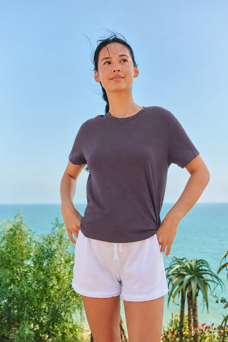 Sundry Crew Neck Tee in Vintage Navy