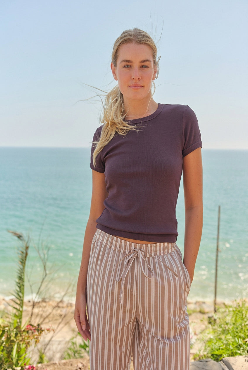 Sundry Shrunken Tee in Vintage Navy
