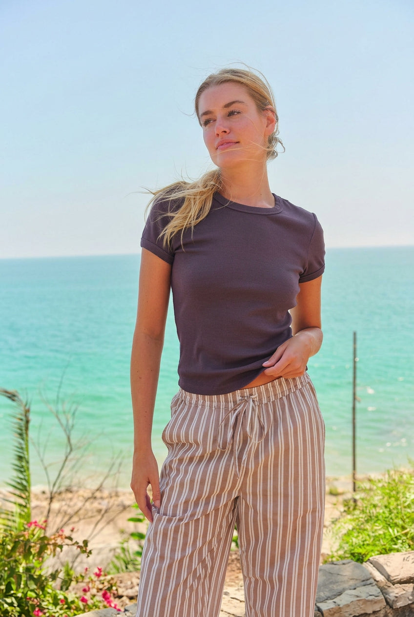 Sundry Shrunken Tee in Vintage Navy