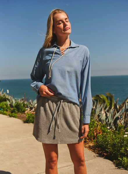 Sundry Mini Skirt in Heather Grey