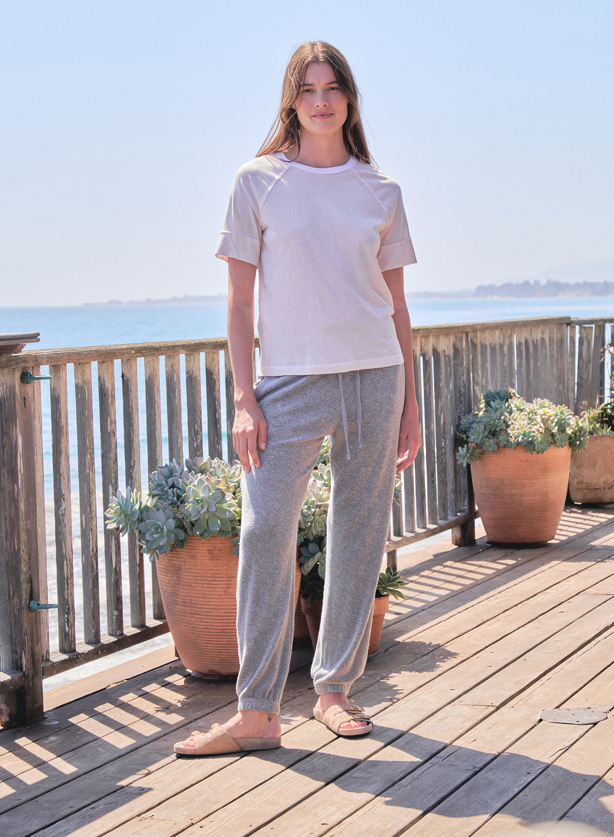 Sundry Athletic Pant in Heather Grey