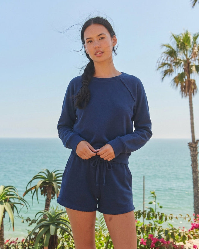 Sundry Raglan Sweatshirt in Deep Navy