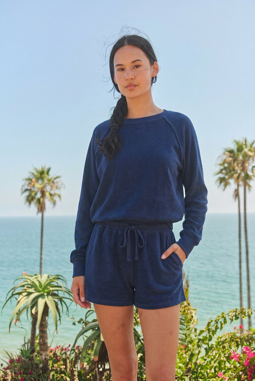 Sundry Raglan Sweatshirt in Deep Navy