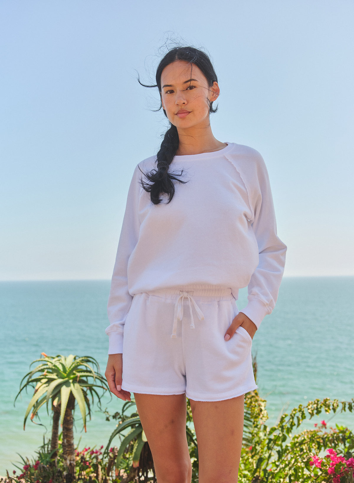 Sundry Lounge Short in Optic White