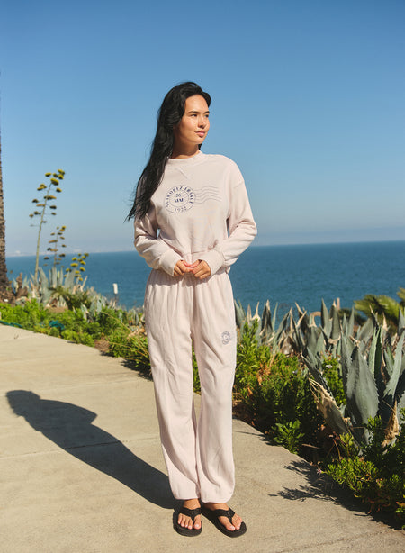 Sundry Straight Leg Track Pant in Oyster