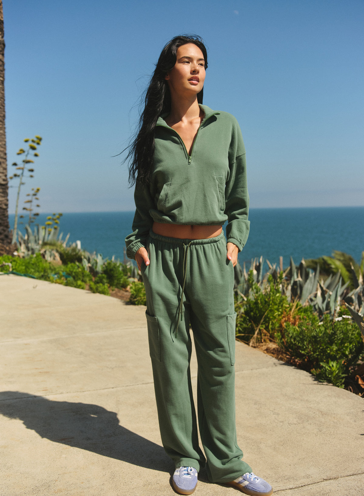 Sundry Academy Cargo Trackpant in Loden