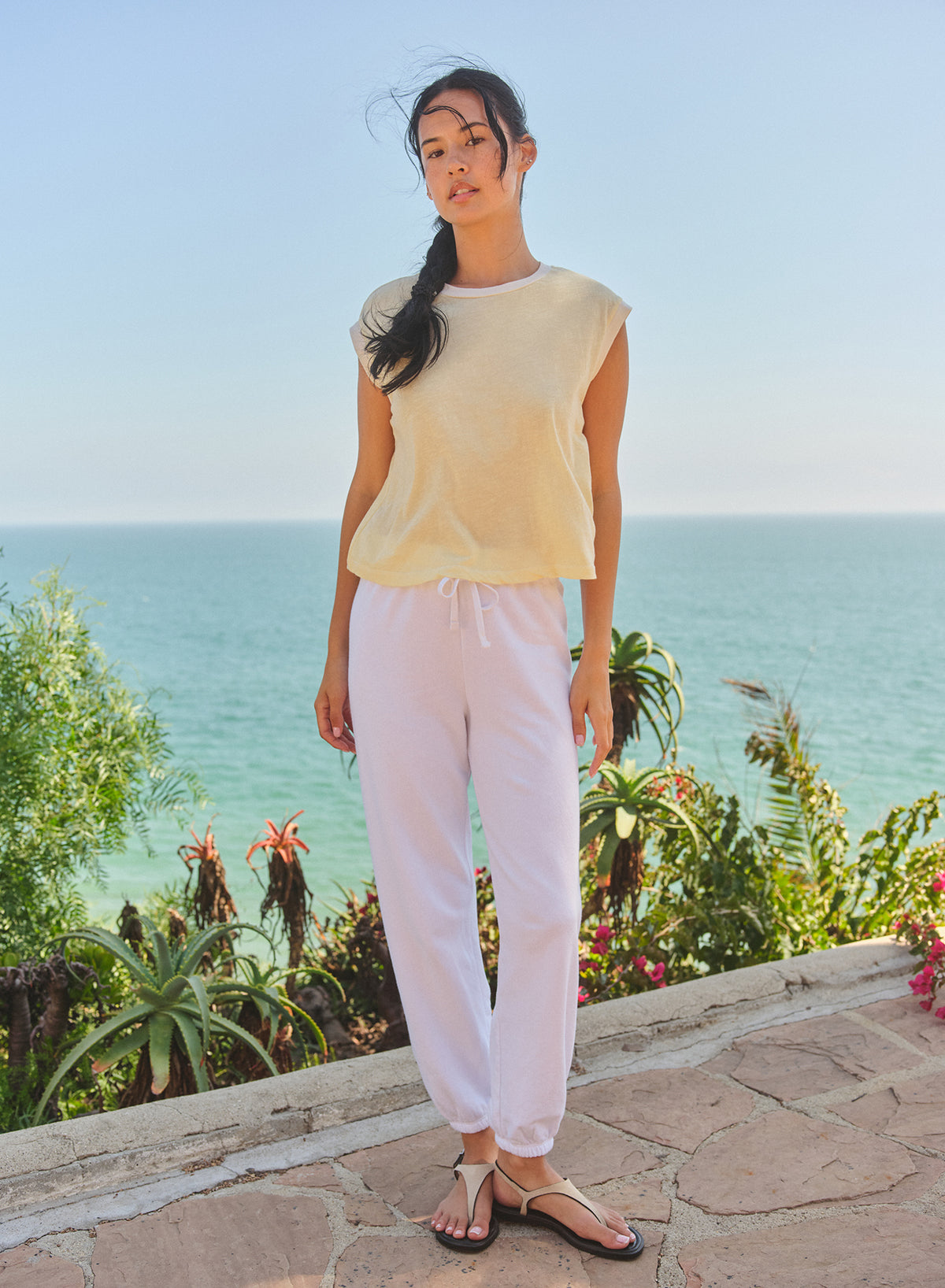 Sundry Basic Sweatpant in Optic White