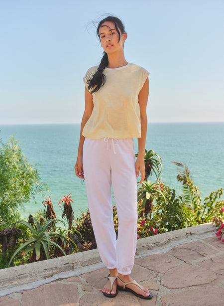 Sundry Basic Sweatpant in Optic White