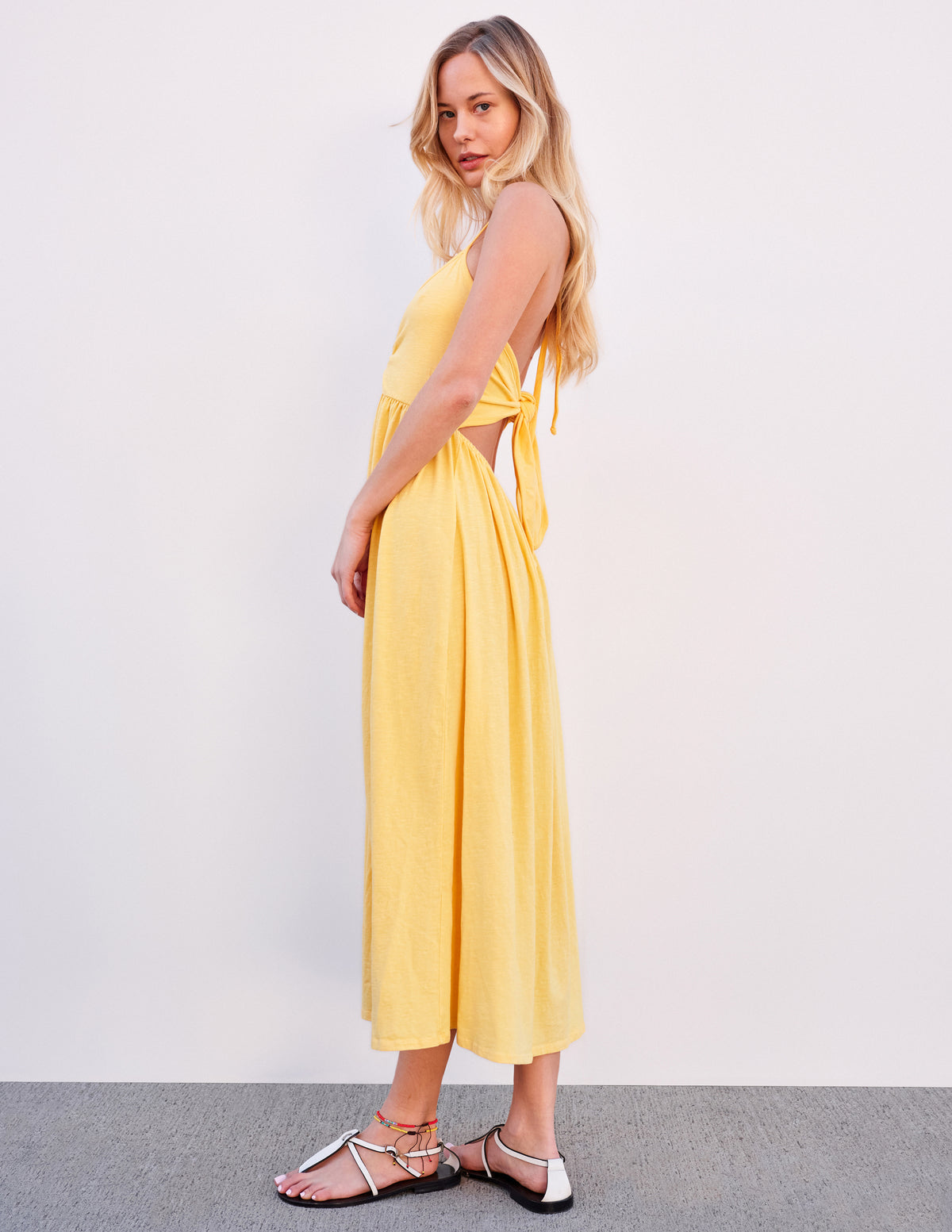 Sundry Tie Back Dress in Sun-side