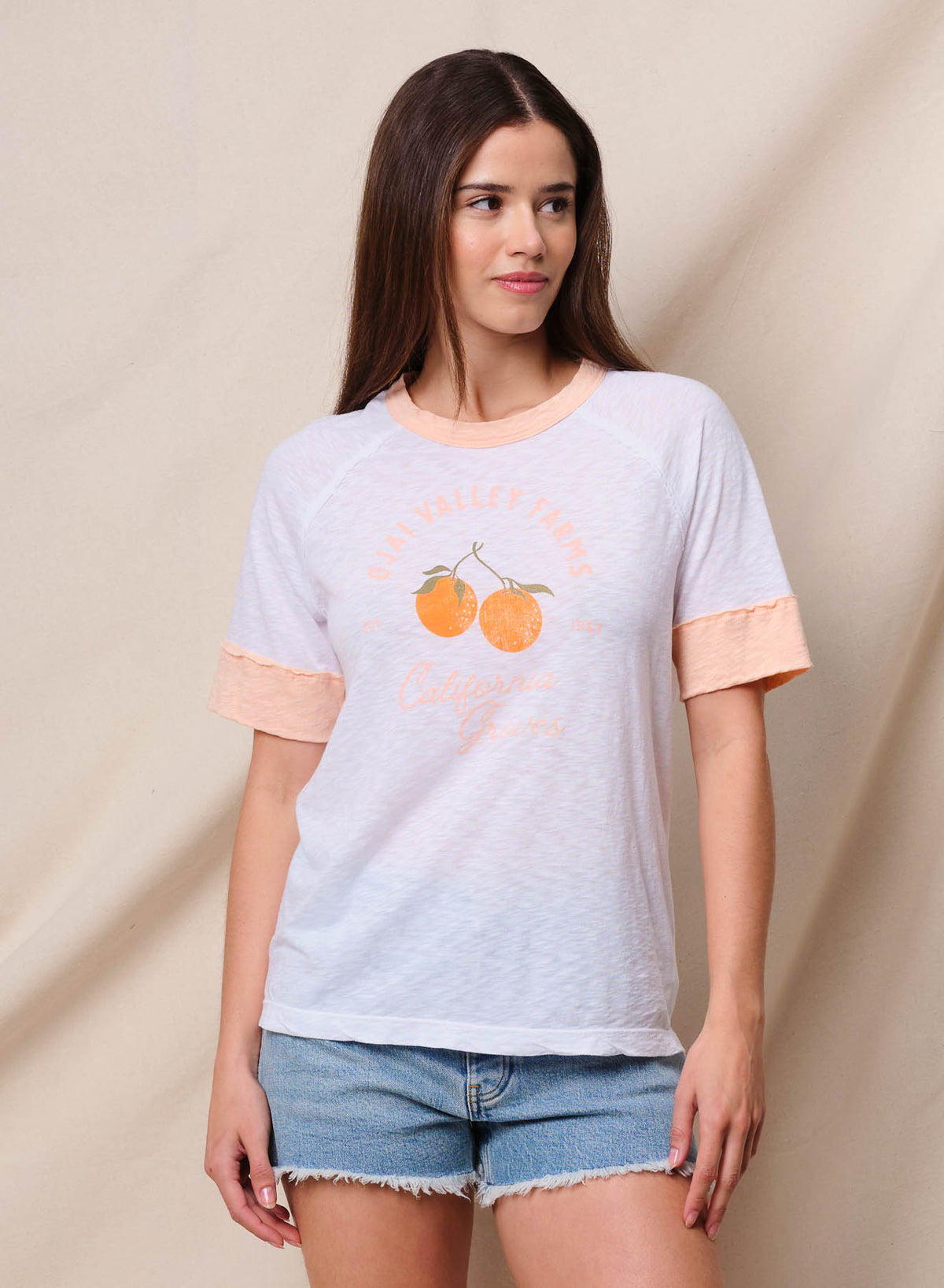 Sundry Ojai Boyfriend Tee in Optic White