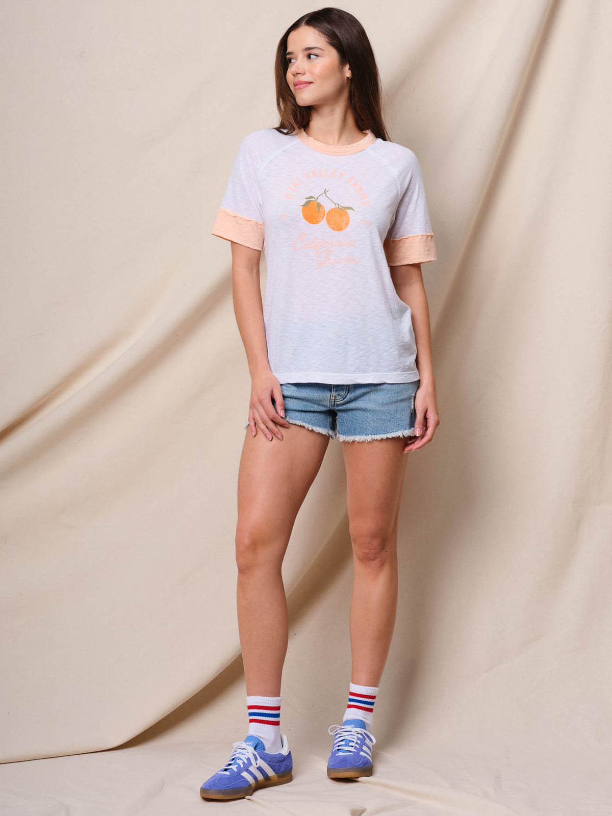 Sundry Ojai Boyfriend Tee in Optic White