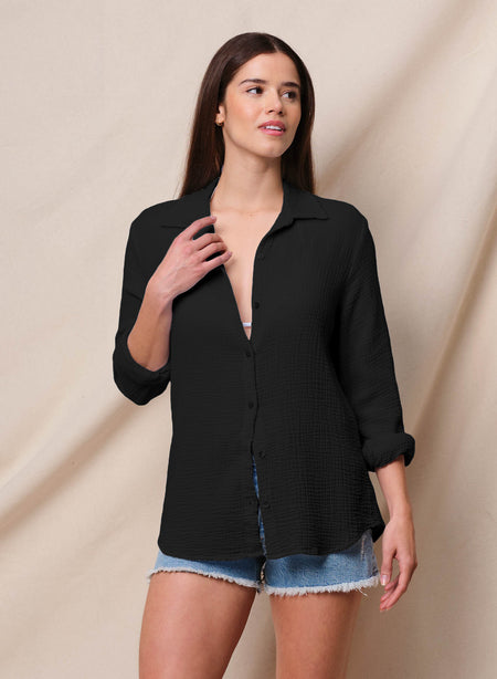 Sundry Classic Shirt in Black