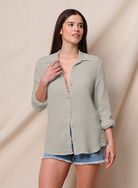 Sundry Classic Shirt in Olive Oil