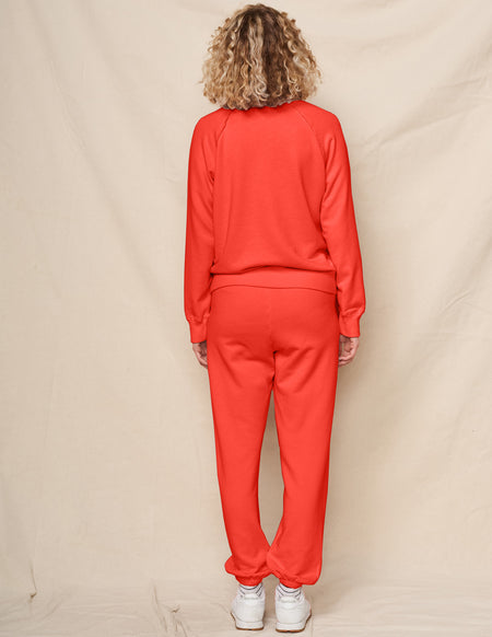Sundry Raglan Sweatshirt in Bright Coral