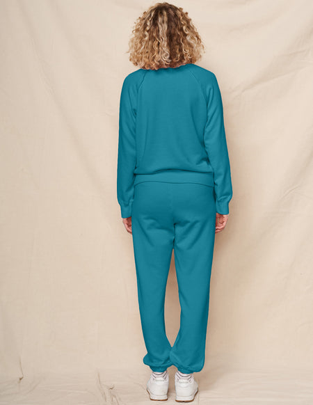 Sundry Raglan Sweatshirt in Dusty Aqua