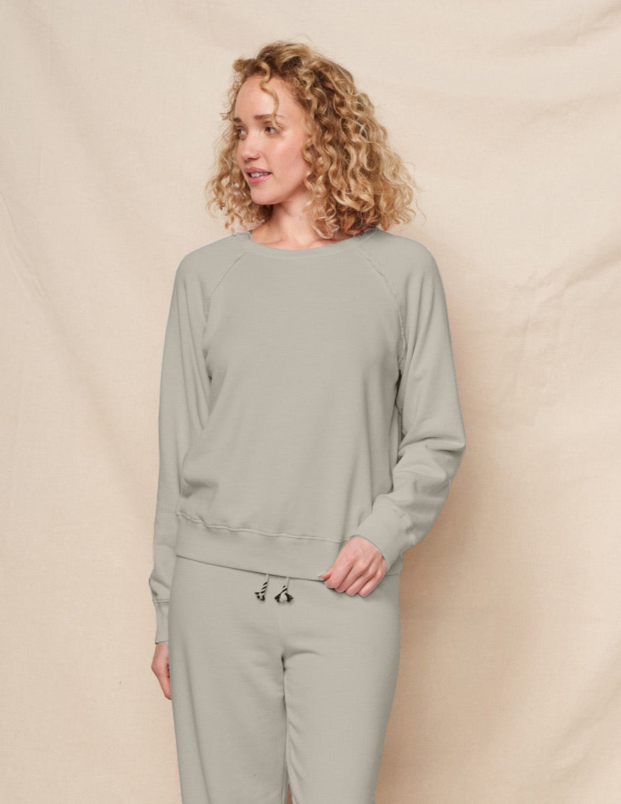 Sundry Raglan Sweatshirt in Olive Oil