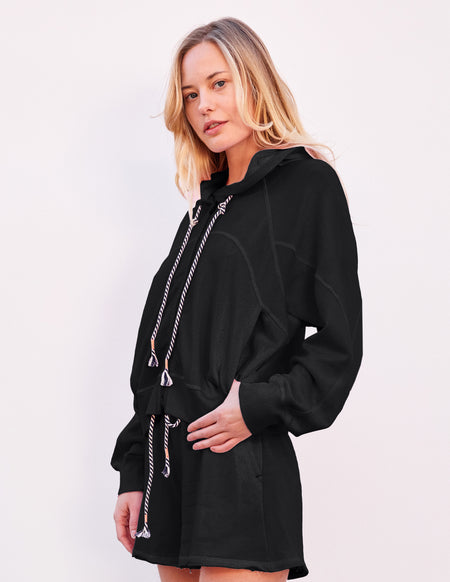 Sundry Horizon Zip Hoodie in Black