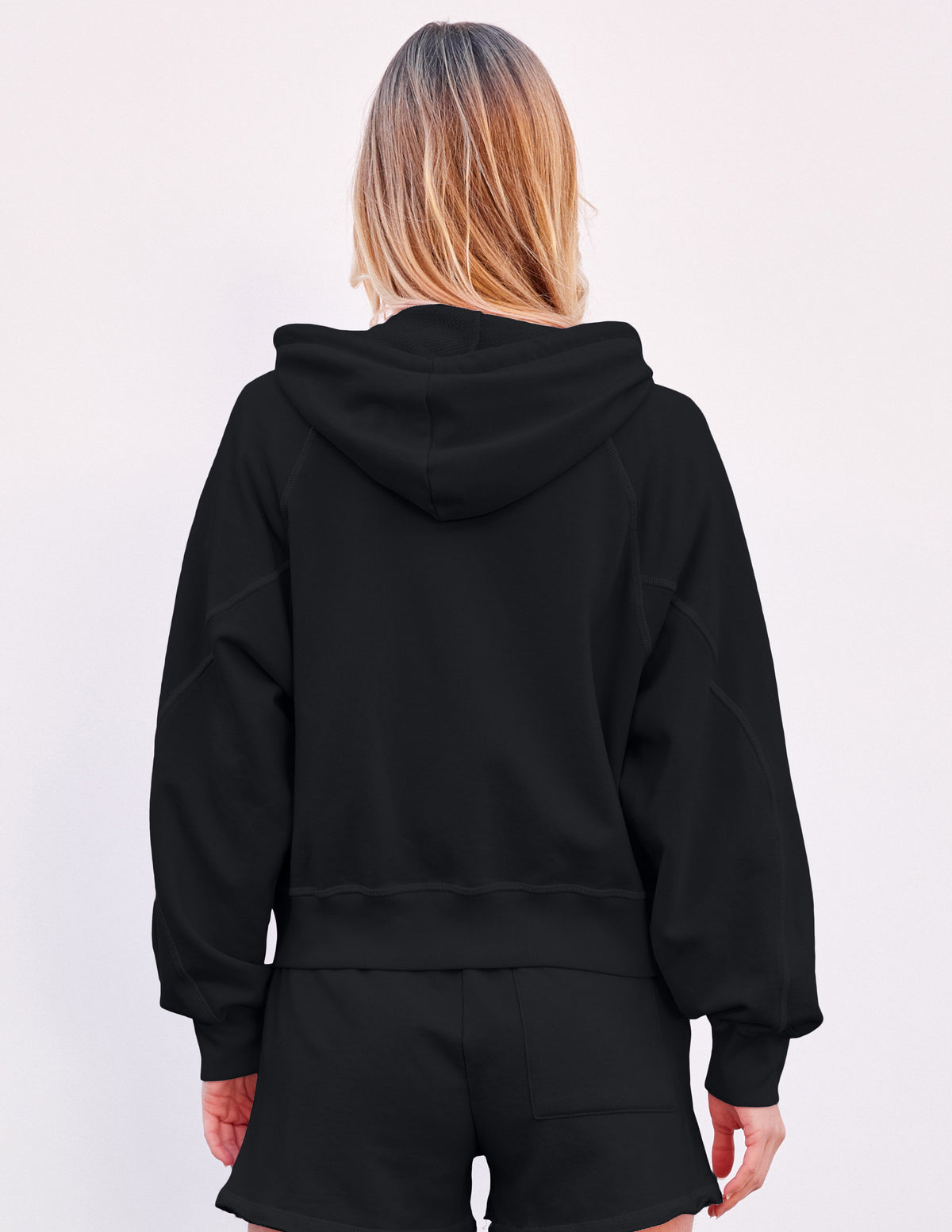 Sundry Horizon Zip Hoodie in Black