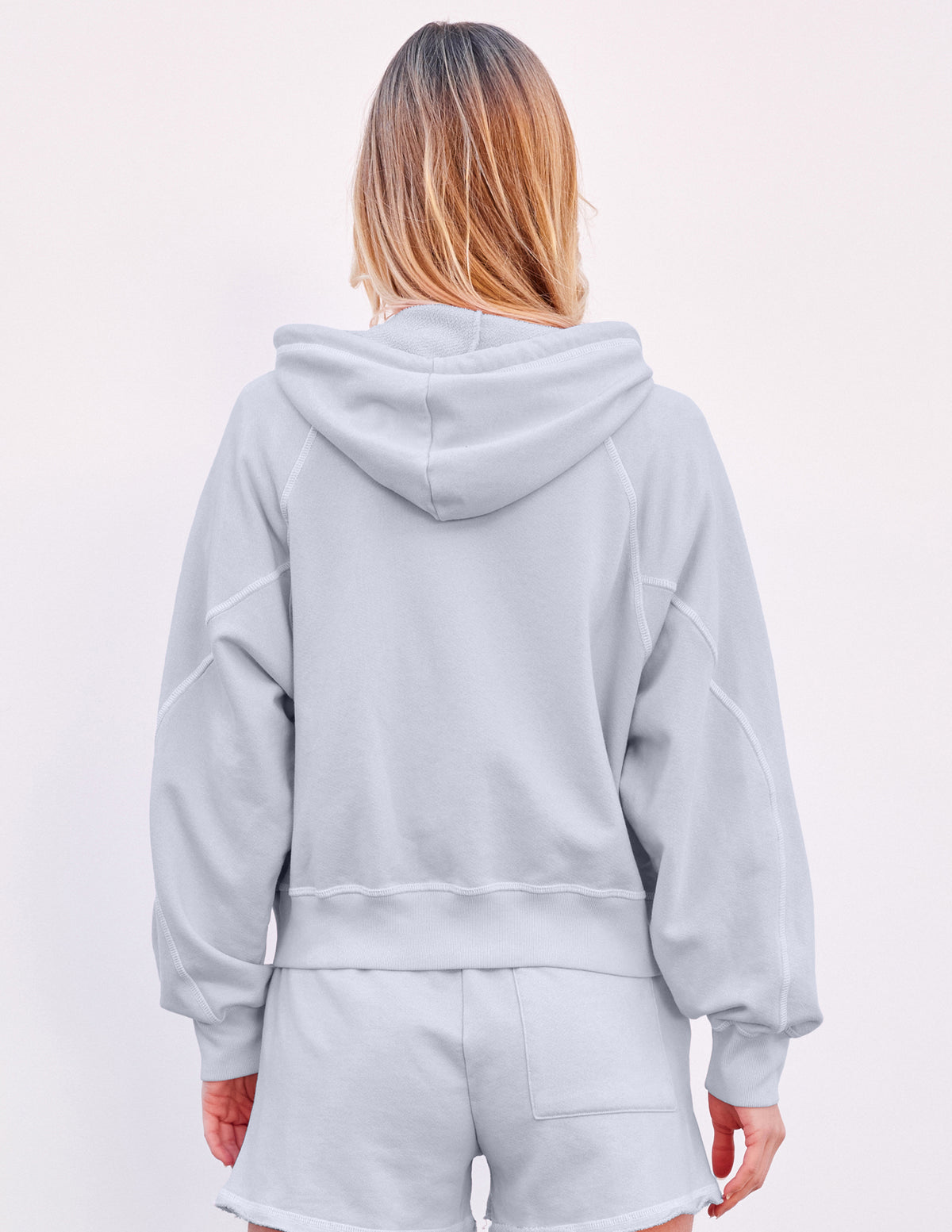 Sundry Horizon Zip Hoodie in Chambray