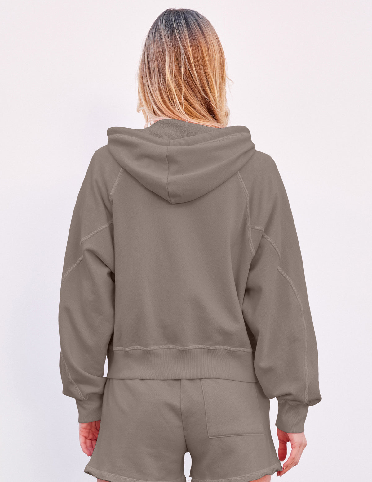 Sundry Horizon Zip Hoodie in Fern