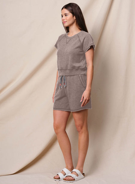 Sundry Short Sleeve Sweatshirt in Fern