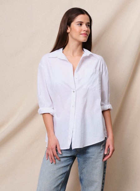 Sundry Sur La Mer Oversized Shirt in Optic White