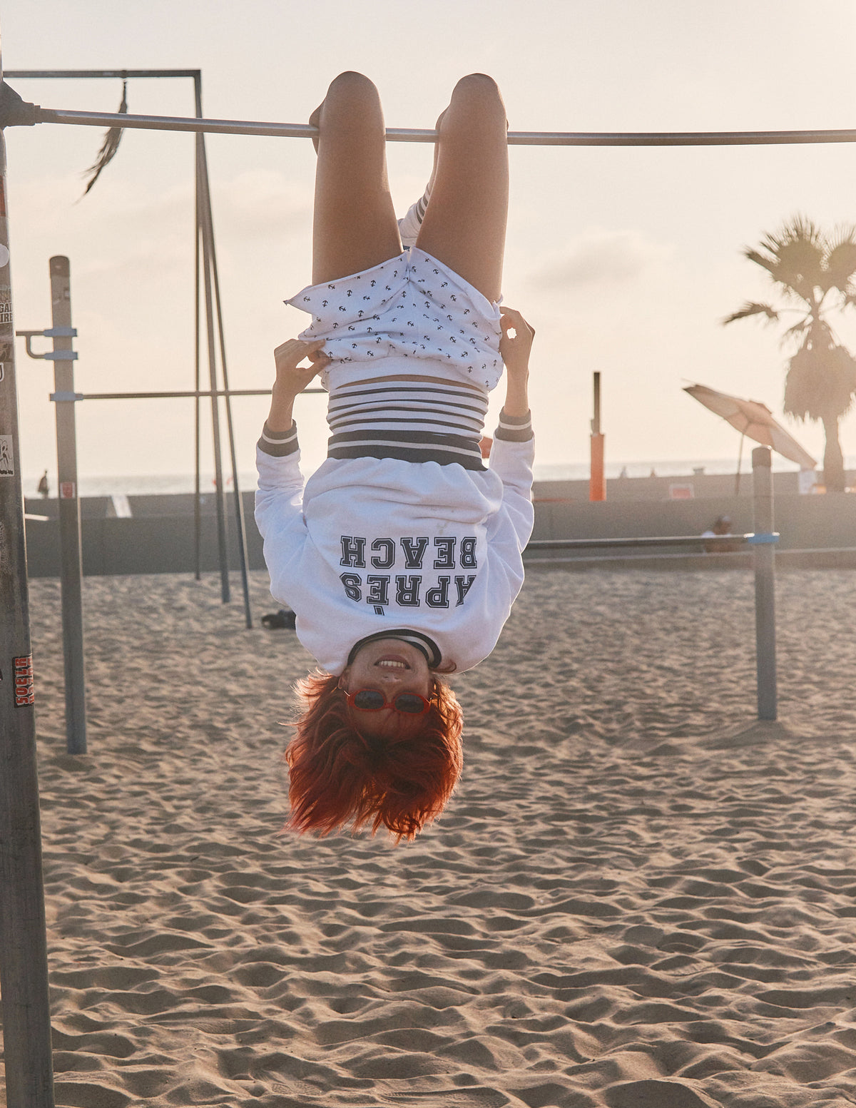 Sundry Après Beach Sweatshirt in White