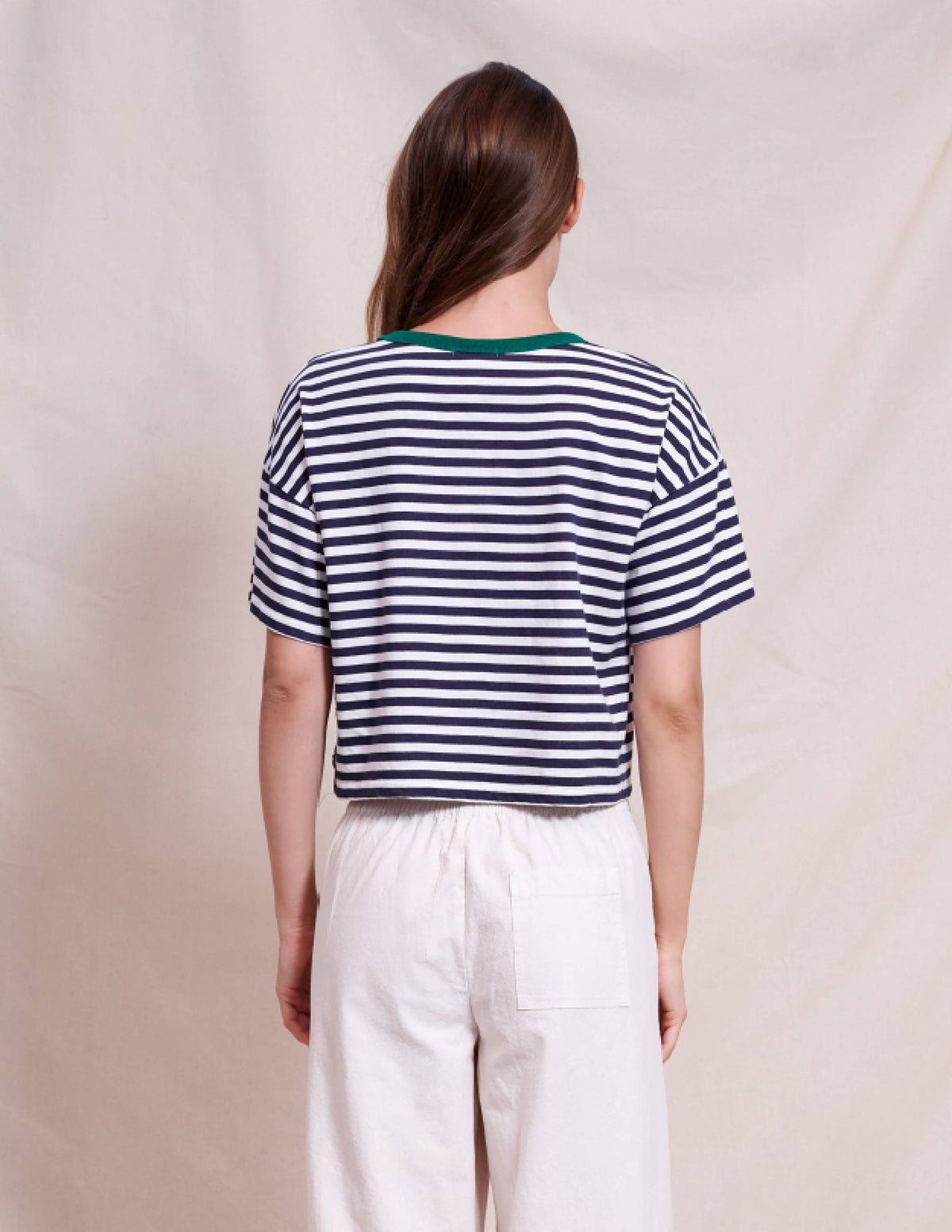 Sundry Cropped Boxy Tee in Optic White
