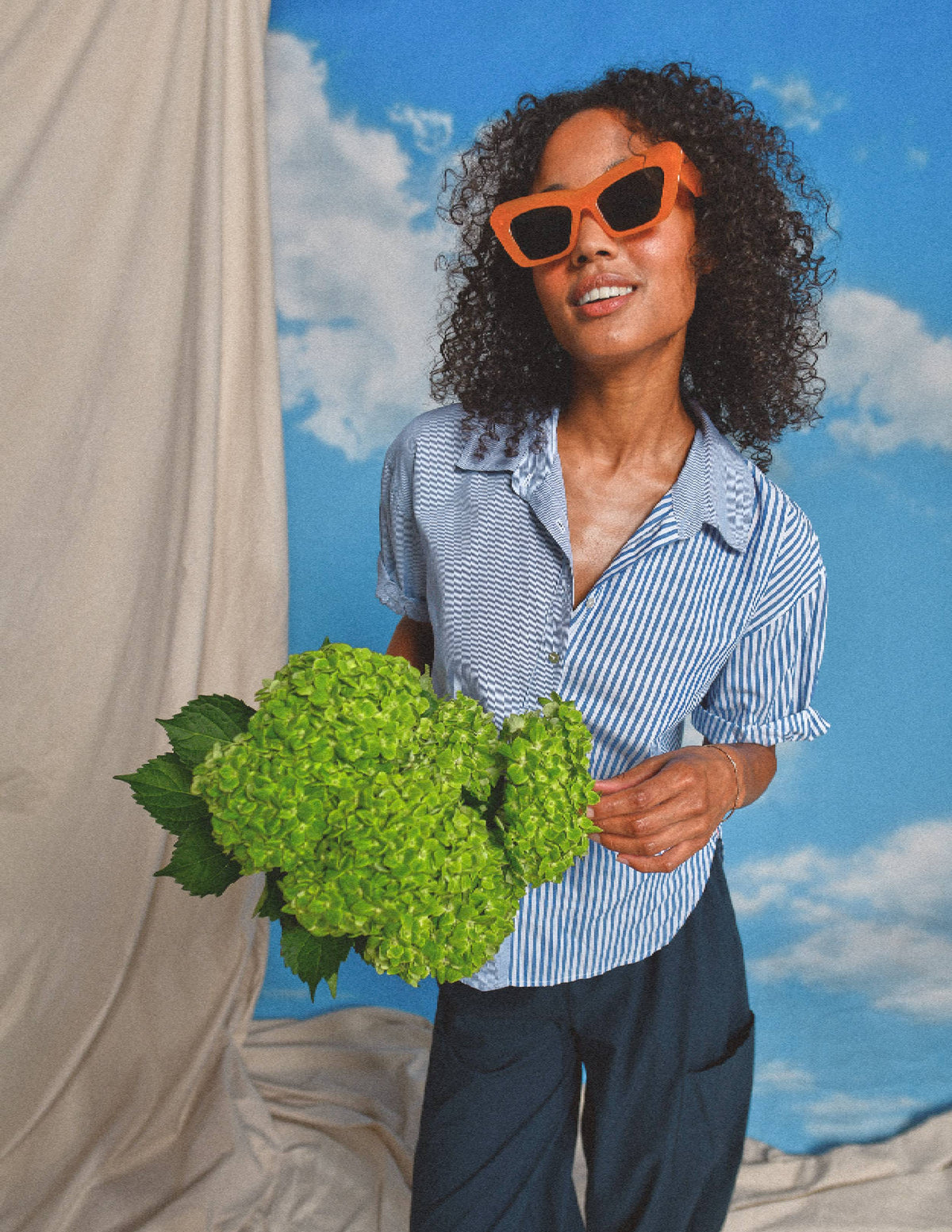 Sundry Mixed Media Shirt in Deep Navy
