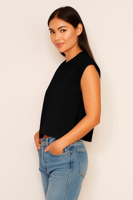 Sundry Muscle Tank in Black