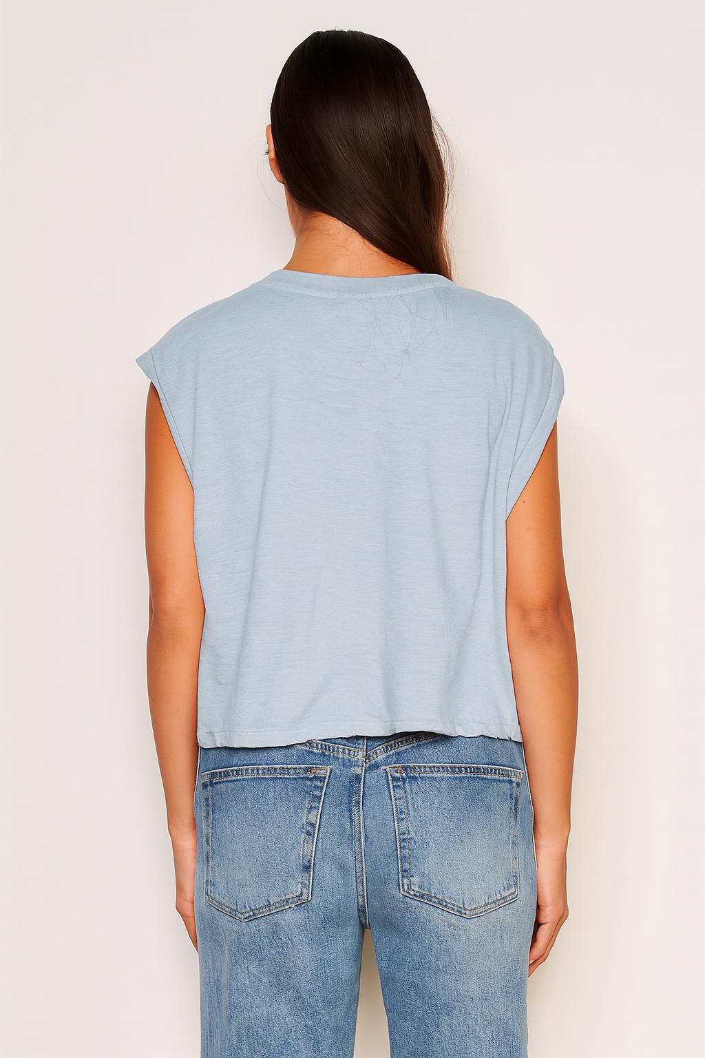 Sundry Muscle Tank in Chambray