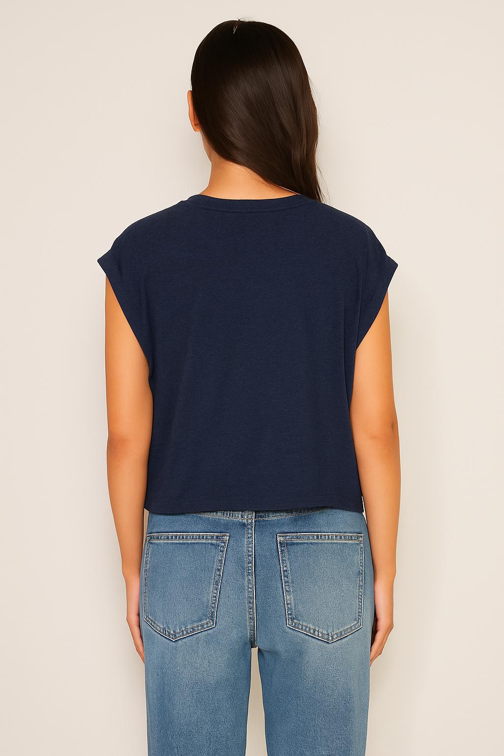Sundry Muscle Tank in Deep Navy
