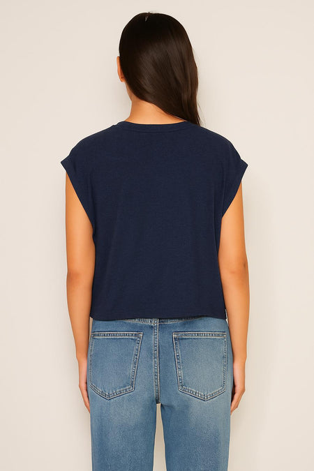 Sundry Muscle Tank in Deep Navy