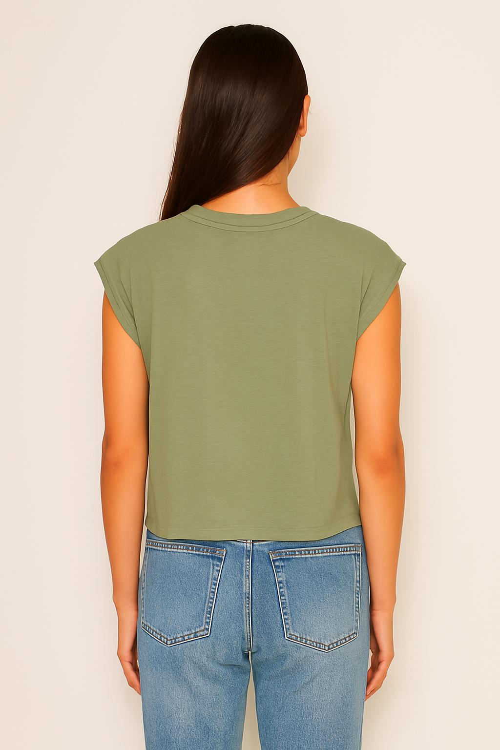 Sundry Muscle Tank in Fern