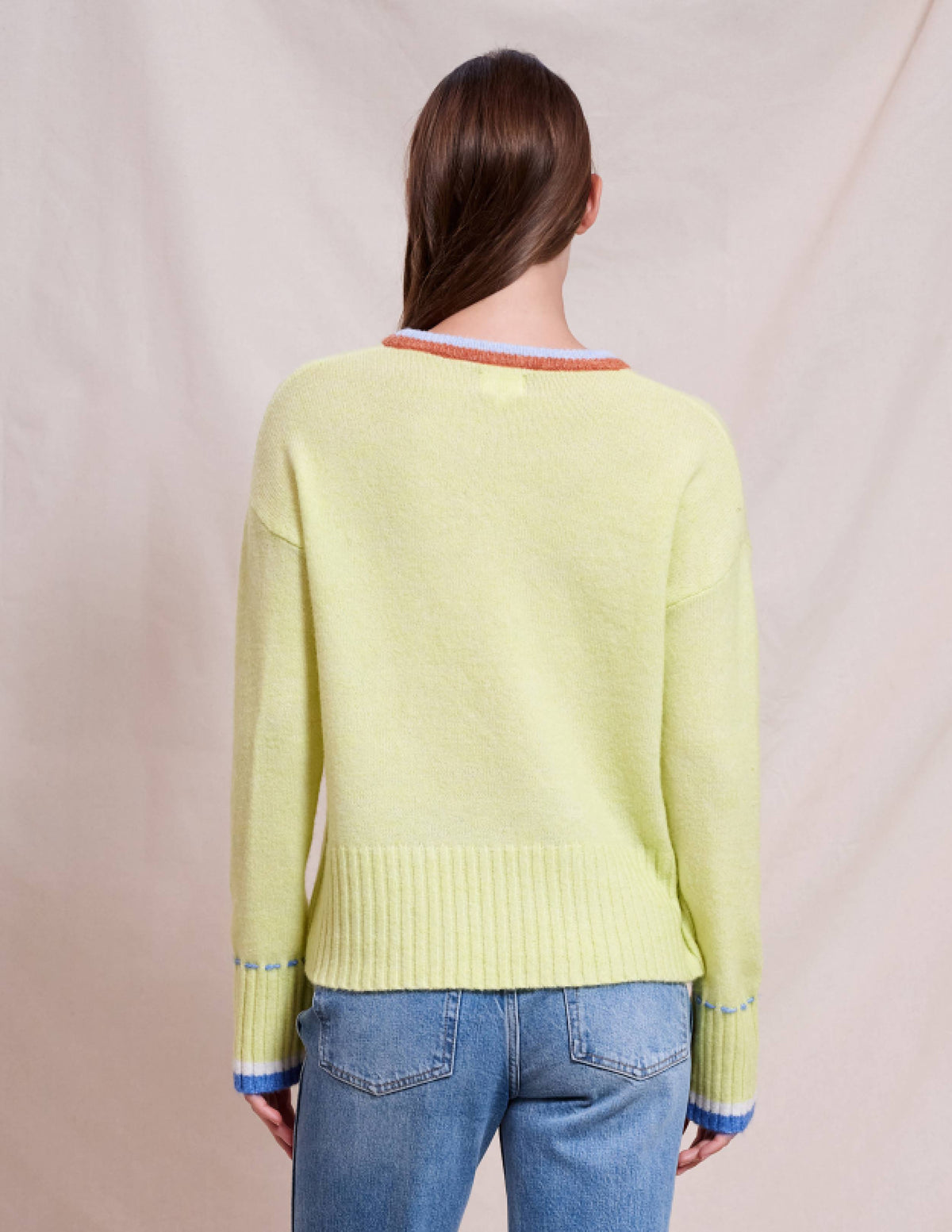Sundry Oversized Crew With Tipping in Sensible Yellow