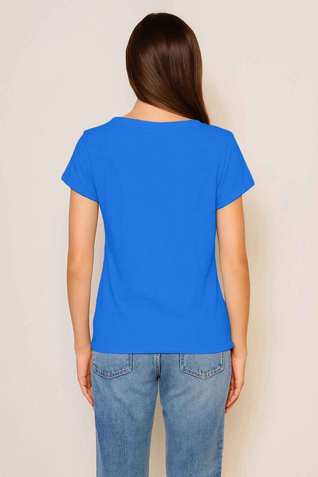 Sundry Rolled Sleeve Tee in Lagoon Blue