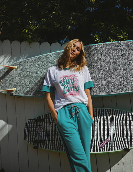 Sundry Lounge Pant in Dusty Aqua